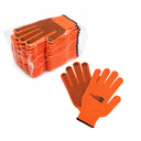 Orange Nylon PVC Dotted Gloves